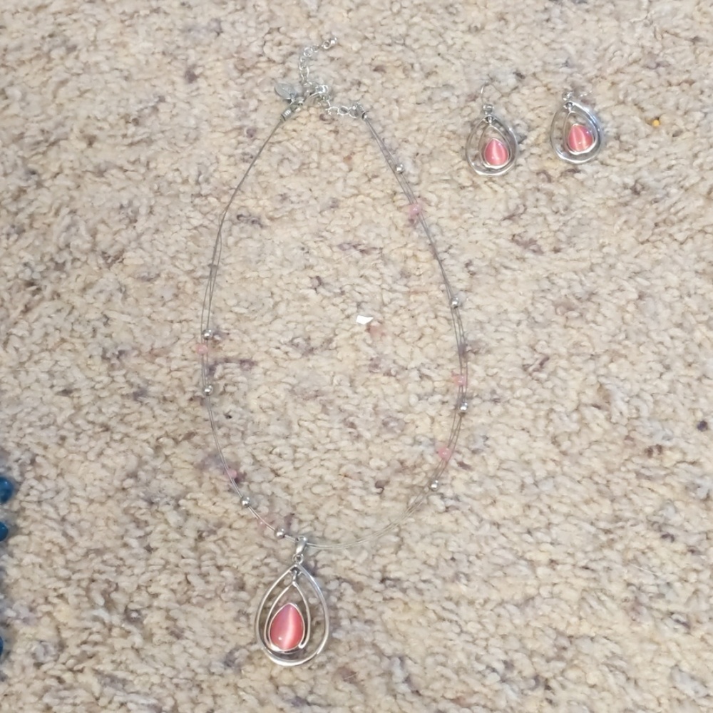 necklace and earrings